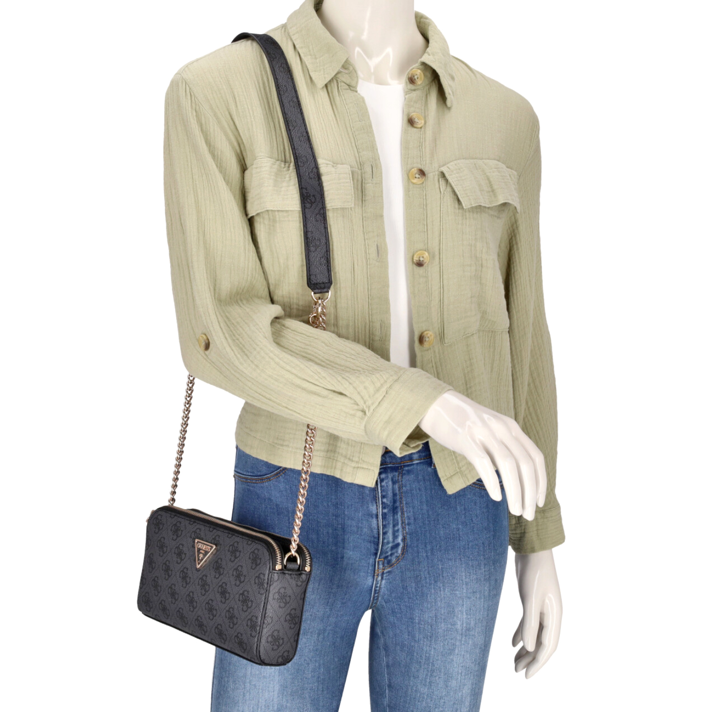 Guess Eco Erica Elite Tote Bag In Kohle Für