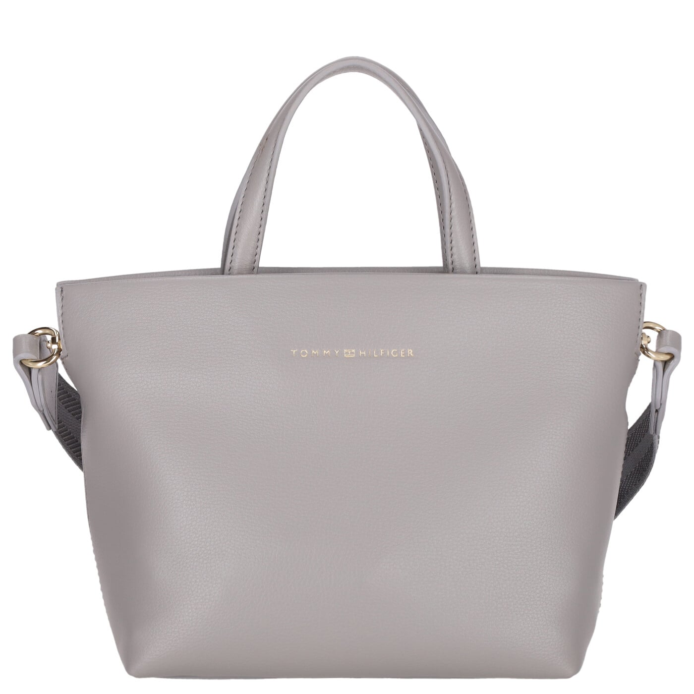 Tommy Hilfiger Henkeltasche TH Logotape Mini Tote universal grey, Damen Handtasche grau aus Kunstleder