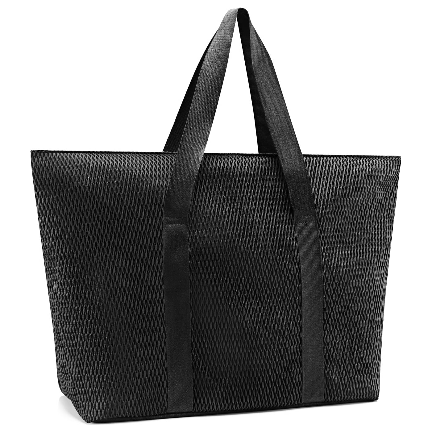 reisenthel Einkaufstasche extralite L mesh black, Damen Handtasche schwarz aus Polyester