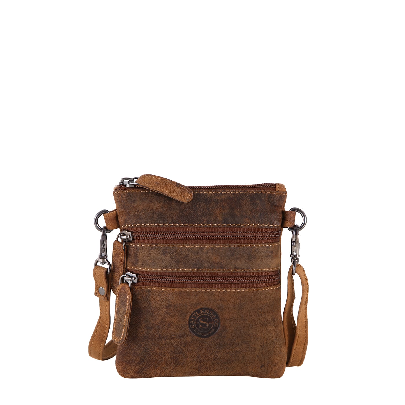 Sattlers & Co. Umhängetasche The Standardo Vegeir sandal, Damen Handtasche braun aus Leder