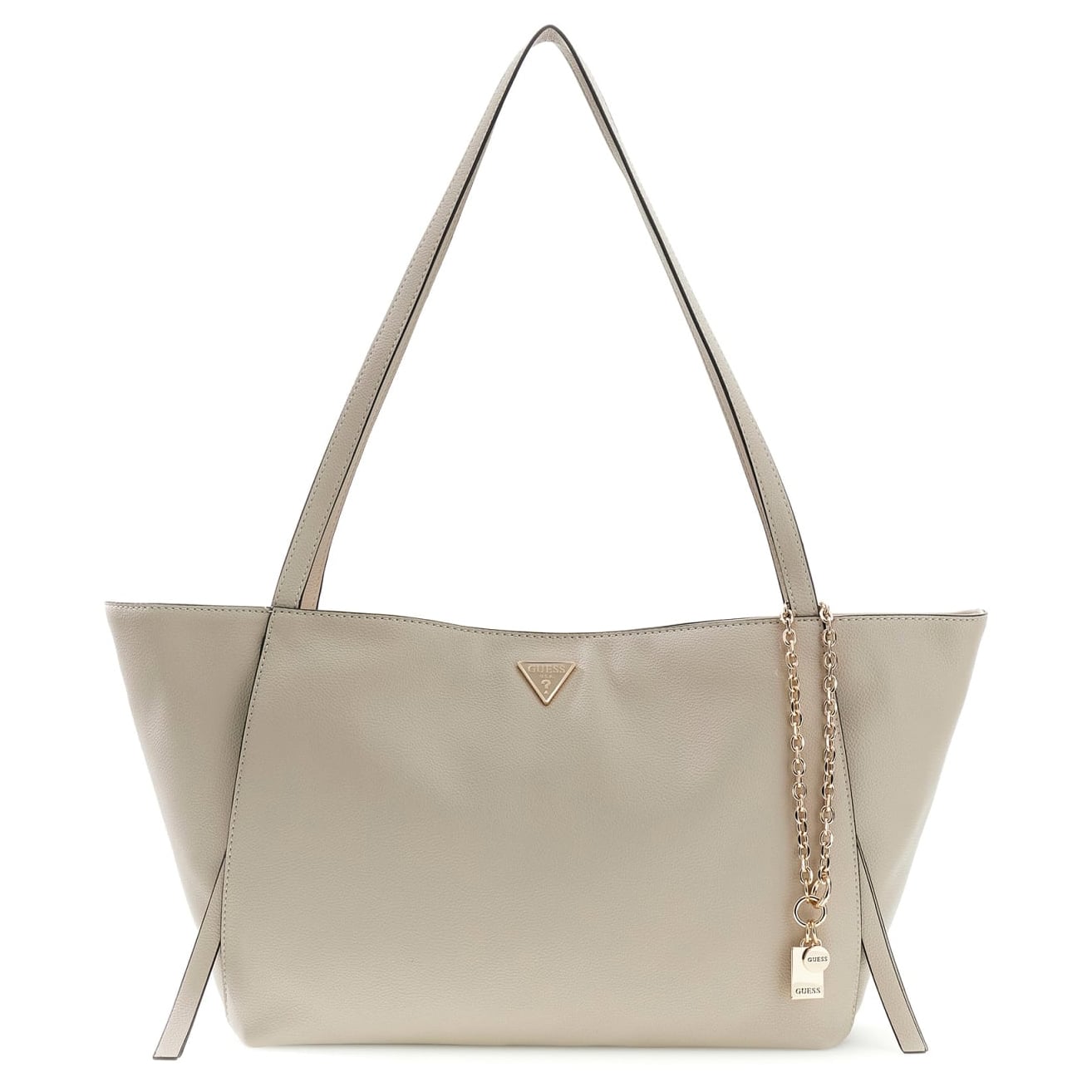 Guess Shopper Devon 3 Compartment Tote (HWBG) light taupe, Damen Handtasche beige aus Kunstleder