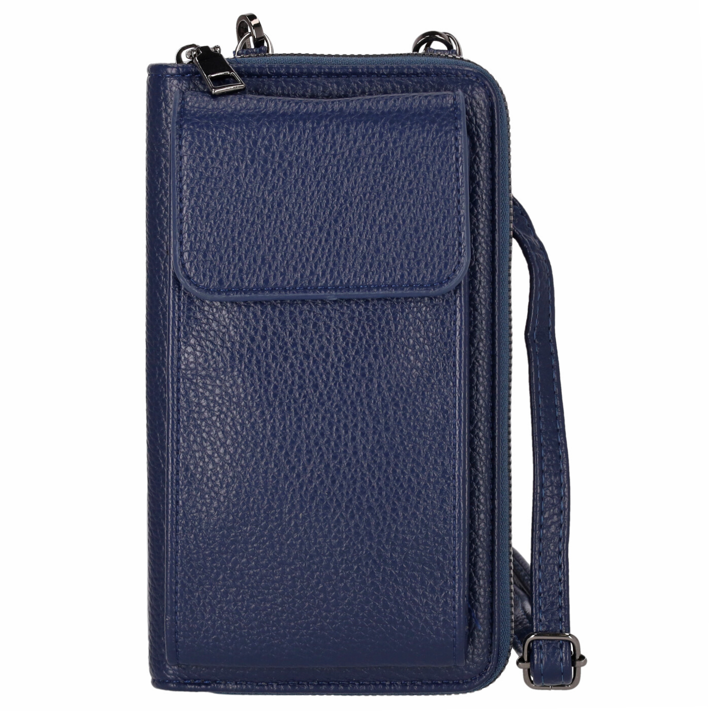 Let's Go Umhängetasche C0576-E Handytasche dunkelblau, Damen Handtasche blau aus Kunstleder