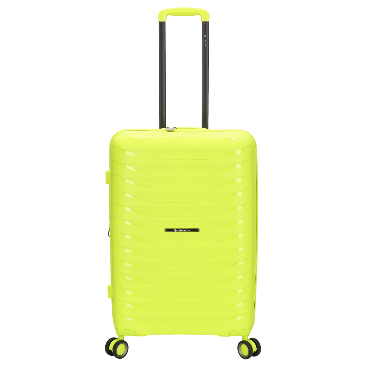 KENORADA Trolley Baselight M 69cm lime green, 3,50kg leichter Polypropylen Hartschalenkoffer, Koffer gruen