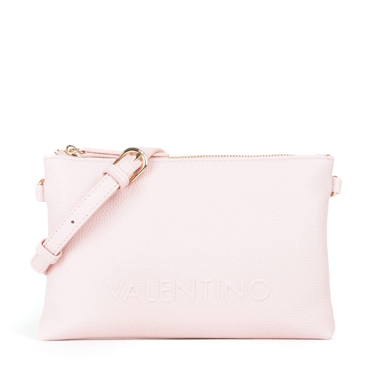 Valentino Umhängetasche Rised RE Pochette Bag powderpink, Damen Handtasche rosa aus Kunstleder