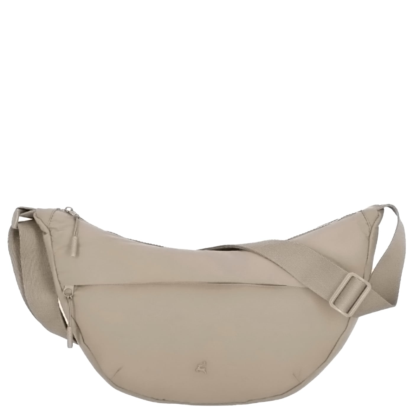 Prato Beuteltasche Puffer Bag Crossbody CN25-P dark beige, Damen Handtasche beige aus Nylon