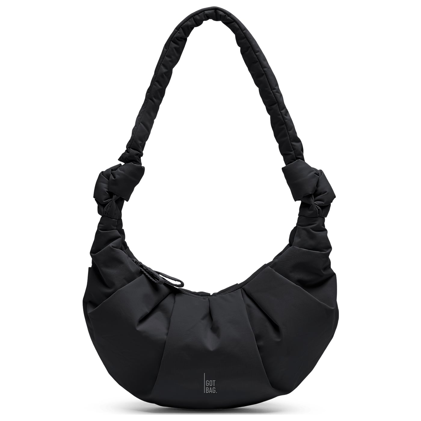 GOT BAG Beuteltasche Pleat Moon Bag Small black, Damen Handtasche schwarz aus Polyester