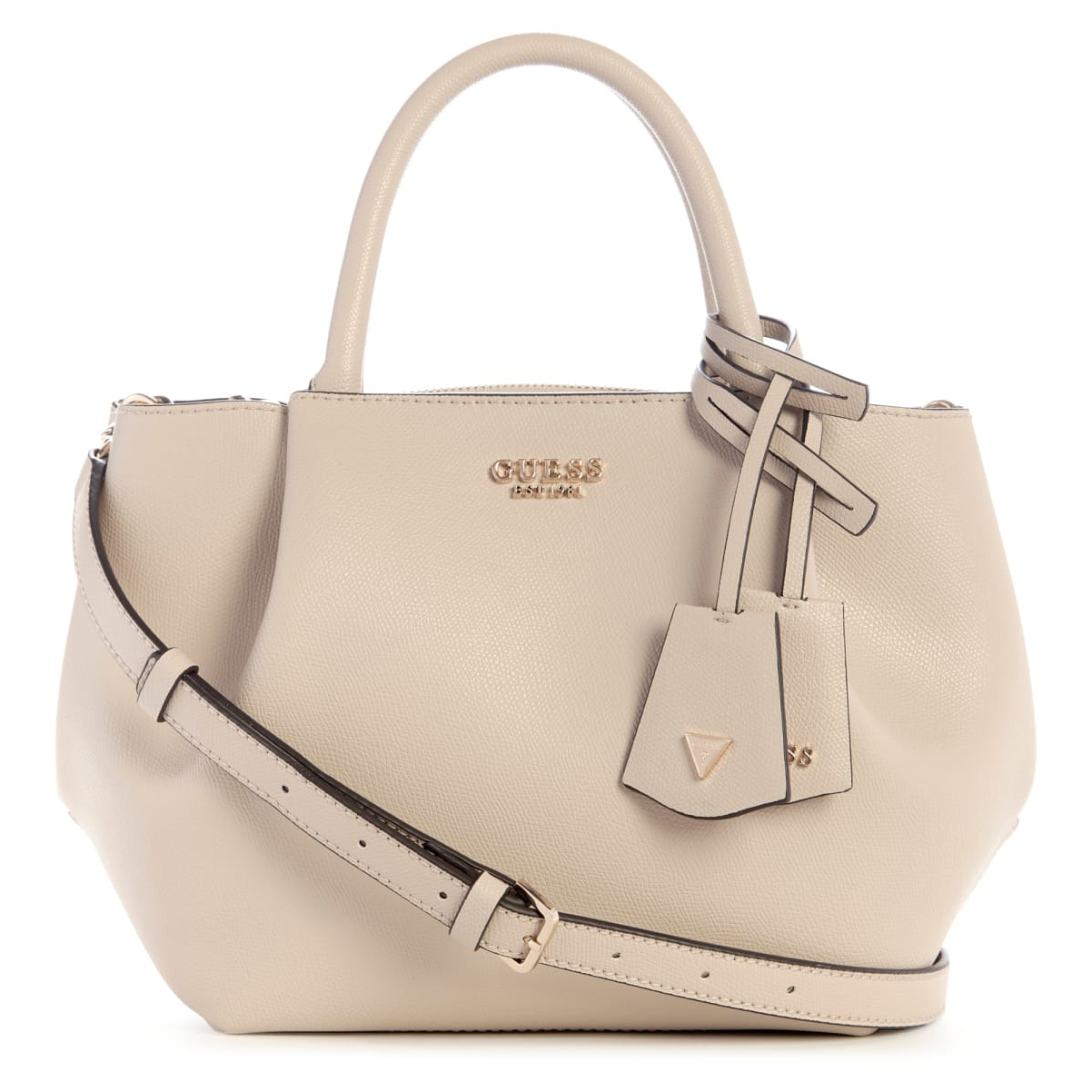 Guess Henkeltasche Amorette Girlfriend Satchel (HWBG) light taupe, Damen Handtasche beige aus Kunstleder