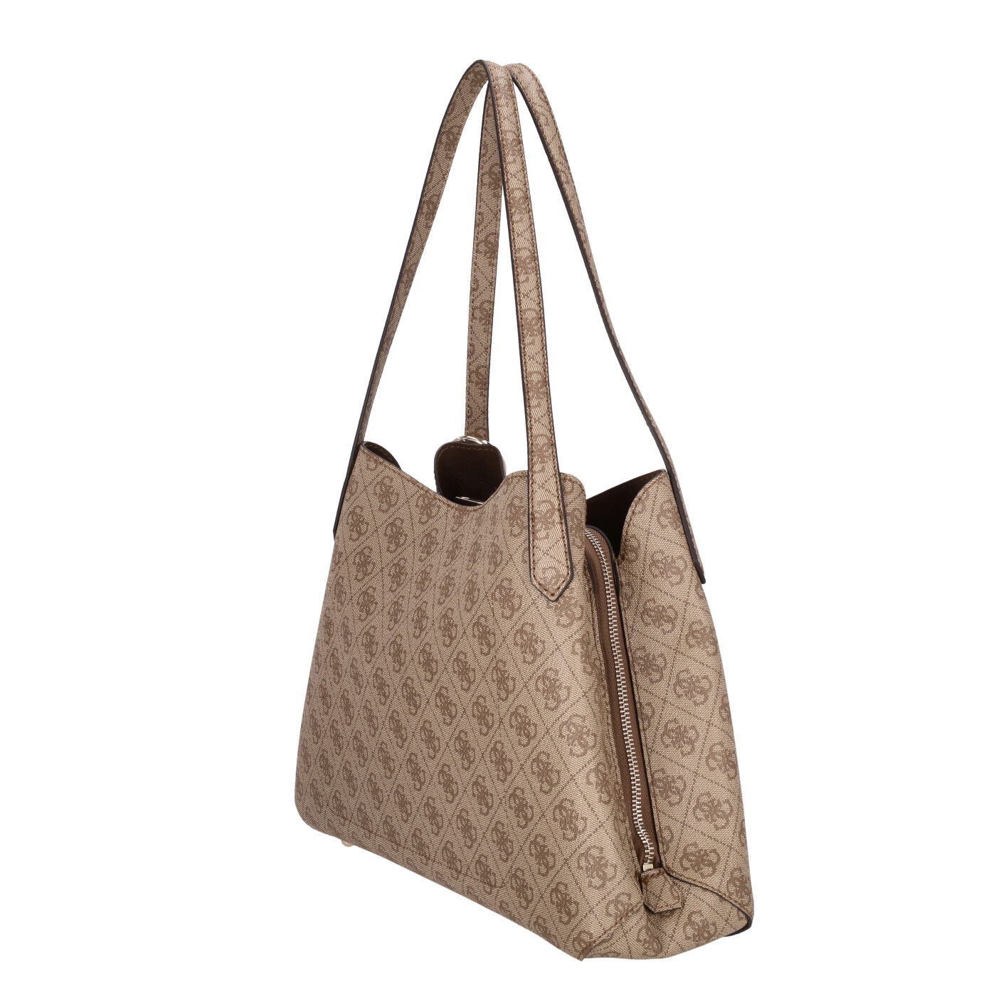 GUESS Sora Girlfriend Carryall Borsa A Tracolla – Colore Latte Logo, 37x23x11.5 Cm, In Poliuretano, Con Manici E Tracolla - 5