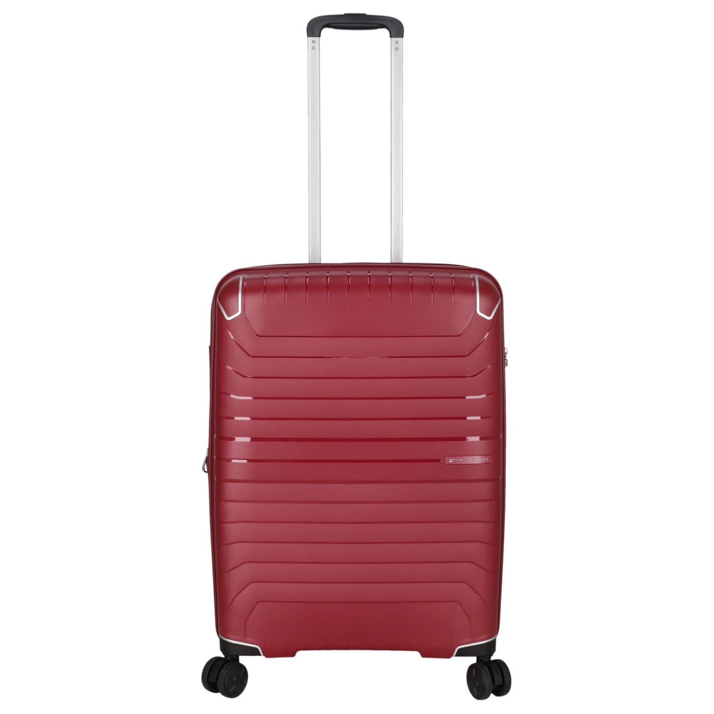 Von Cronshagen Trolley Halvar 66cm wine, 3,80kg leichter Polypropylen Hartschalenkoffer, Koffer rot